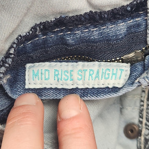 Ariat REAL Denim Jeans Womens 27R Light Wash Mid Rise Straight Western Cowgirl - Picture 4 of 9